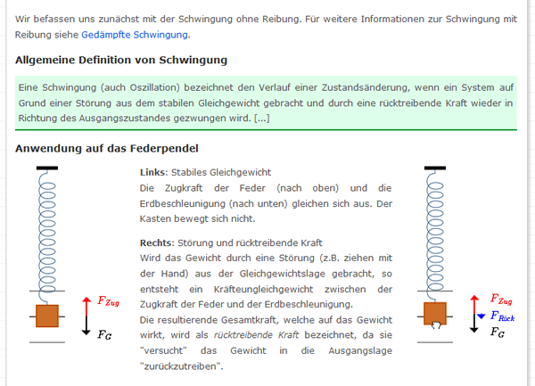 Simulationen zu Harmonischen Schwingungen